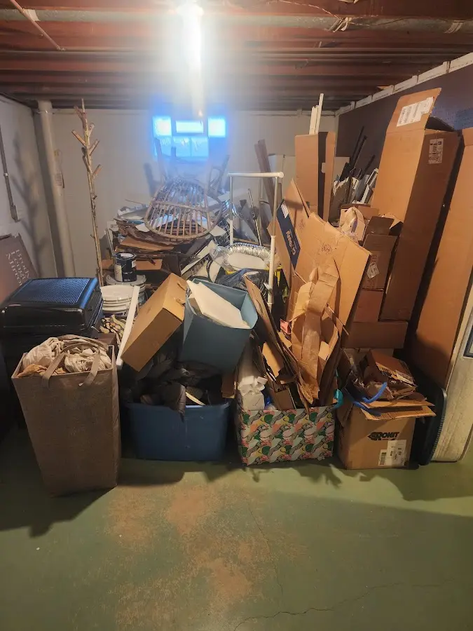 Roll-off dumpster container at job site for Construction Dumpster Rental in East Dundee